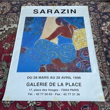 Michel SARAZIN Affiche Galerie De la Place PARIS 1996 ABE RARE !