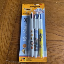 LOT  3 STYLOS BIC 4 COULEURS