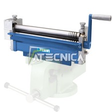 Plieuse de tôle à étau avec 3 rouleaux FERVI 0235 L300 mm Epaisseur max 2,5 m