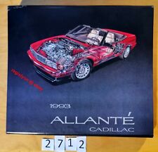 CADILLAC ALLANTE Dossier Presse 6/1992 Anglais Classeur 18 photos A4 + 12 Diapos