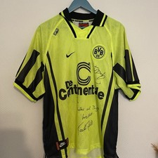 Maillot Borussia Dortmund - Saison 1996 1997 - Taille XXL - Signé Par Riedel