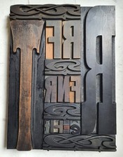 TYPOGRAPHIE LETTRE CARACTERE IMPRIMERIE BOIS letterpress composition 15 x 20,5