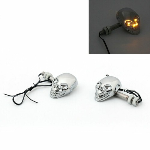 Moto skull head clignotants - moto,