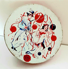 Ancien jouet mécanique en tôle lithographié US METAL TOY fête Music Hall Danse 