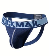 Jockmail homme slip string lingerie sexy  taille M 40/42 strip-tease bleu marine