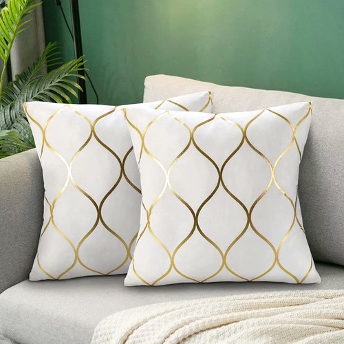 Housse coussin blanc et - de,
