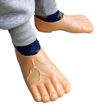 Chaussons pieds nus à enfiler pour adultes, pantoufles pieds de monstre,