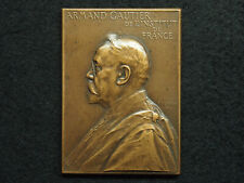 MEDAILLE PLAQUE BR. F.VERNON 1911 à ARMAND GAUTHIER SCIENCES INSTITUT DE FRANCE