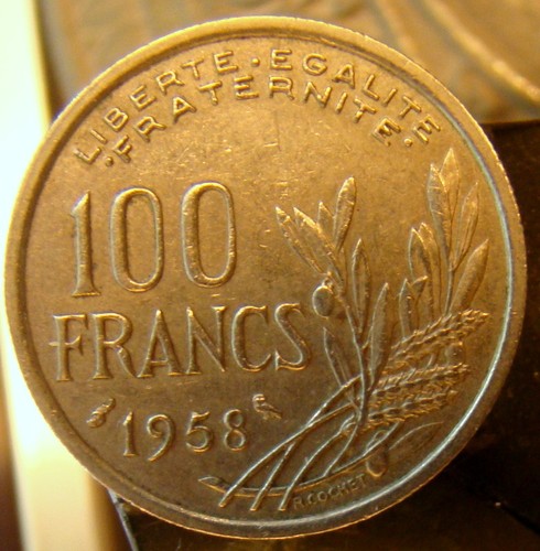 100 francs cochet 1958 - francs,
