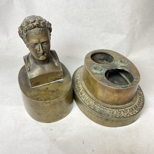 Encrier bronze buste de - buste,