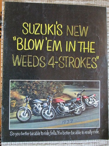 1977 suzuki strokes brochure - suzuki,