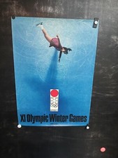 AFFICHE  PATINAGE ARTISTIQUE JO HIVER SAPPORO 1972  73X52CM