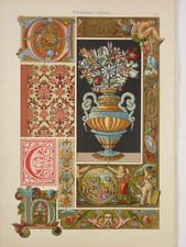 Renaissance italienne peinture manuscrits tissage bordure mosaique marbre