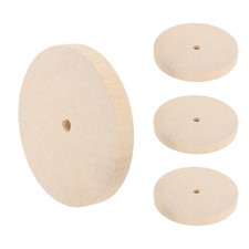 Roues En Bois Plates 3" dia 3/8" epais 1/4" trou pour Loisirs 4pcs