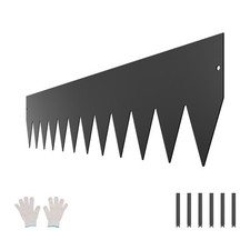 Bordure Paysagère Jardin Acier Résistante à la Rouille 4PCS 1016 x 203 mm