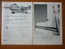 1/1959 PUB SNECMA MOTEURS ATAR VOLANT / ARMSTRONG AIRCRAFT ARGOSY GERMAN AD