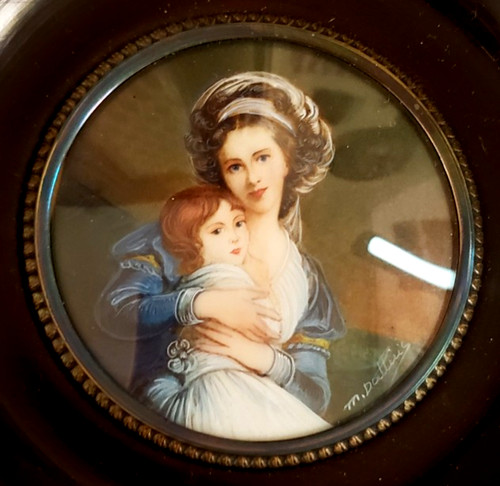 Ancienne peinture miniature - ancienne,