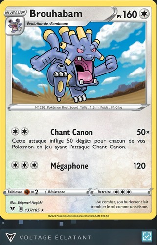 Carte pokémon brouhabam - carte,