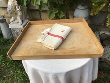 Belle et ancienne planche a découper avec rebords billot de boucher en bois