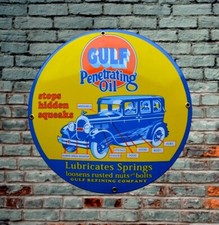 Plaque émaillée GULF 30 cm