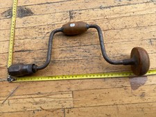 (n°10 OLD TOOL, OUTIL ANCIEN, vilebrequin,chignole  menuiserie.