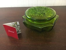 Boite bijoux verte en cristal de Baccarat