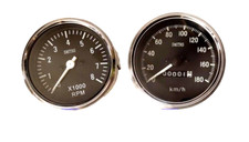 Compteur de vitesse Smiths Replica 0-180 KMH et 0-8000 tr/min électronique él...