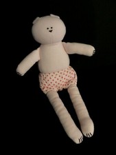 *. DOUDOU PELUCHE PETIT BATEAU OURS CHAT ROSE CULOTTE SHORT POIS 26cm - TTBE