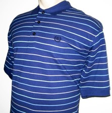 Neuf IZOD Hommes Polo Bleu Marine Rayé Lt XL Haut