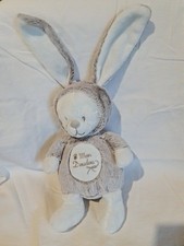 Doudou Peluche Ours Mon doudou Lapin Gris Blanc Chiné simba  Nicotoy Neuf 