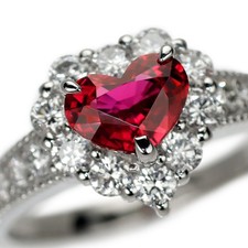 Bague diamant rubis sang de