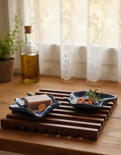 Lot de Deux Coupelles en Céramique "Terre de Provence" - Bleu Profond