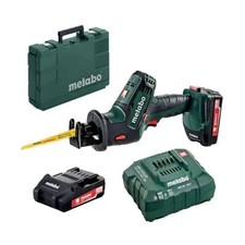 Scie sabre compacte METABO 18V Li-Ion (2x 2Ah) + mallette SSE 18 LTX