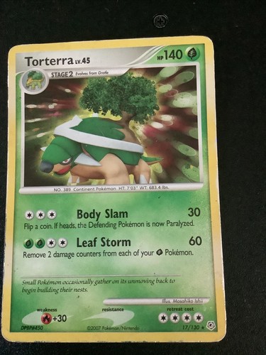 Pokemon torterra 130 holo - pokemon,