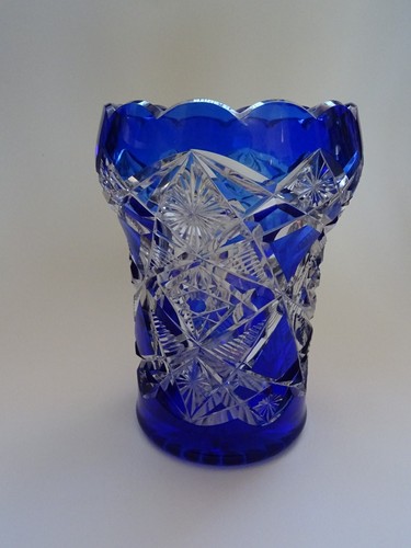 Vase baccarat bleu - vase,