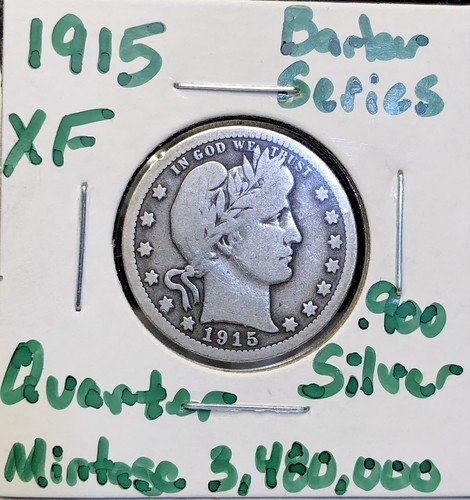1915 barber quarter dollar - quarter,