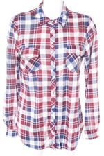 Blouse à carreaux Dames Blouse T EU 38 rouge foncé-bleu foncé-blanc