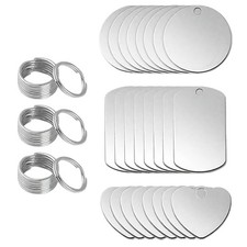 24 Pièces Pendentif Acier