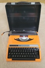 Vintage Machine à Écrire SILVER-REED 100 Japan Seiko Orange Excellent État 