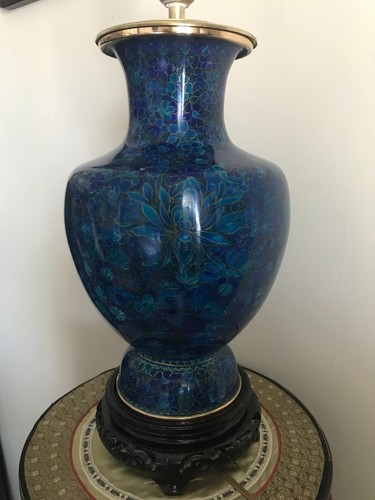 Cloisonne vase pied lampe - vase,
