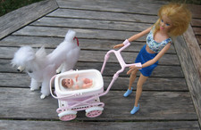 Lot poupée Barbie Landau Bébé Chien
