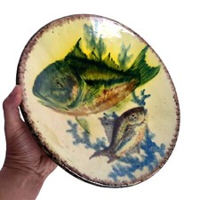 GRAND PLAT POISSONS EL RISSEC TERRE CUITE VERNISSÉE ERA PUIGDEMONT