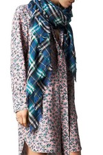 Burberry London Unisex Multi-Color Plaid Wool Shawl Scarf