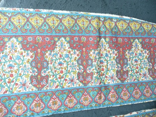 Tissu ancien vintage coton - , en