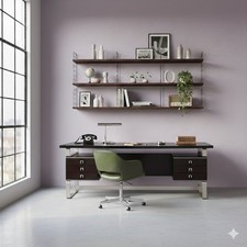 Bureau Vintage Plaqué en Bois