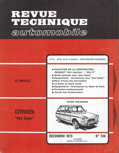 Revue technique automobile - revue,