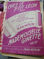 Partition Chez le P'tit Léon Tony Muréna Gus Viseur Carrara Mademoiselle Ginette