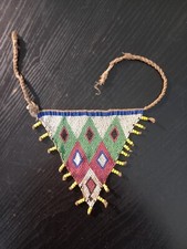 art tribal africain ancien cache sexe kirdi cameroun en  perles de verre 