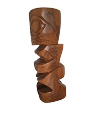 Tiki Bois Statue Sculpture Polynésie Iles Pacifique Tahiti Figure Art Océanie 