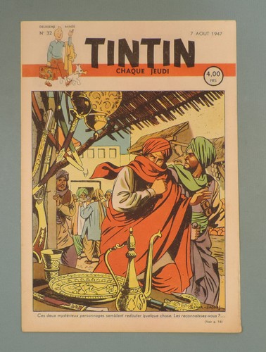 Tintin 1947 couverture - tintin,